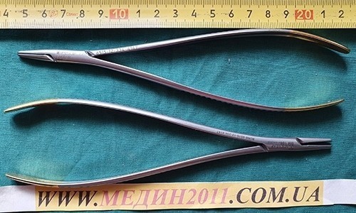 Иглодержатель голкотримач твердосплавный ТВС Аэскулап (Aesculap) BM186R твердосплавный без кремальеры