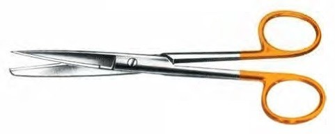 Ножницы операционные ТВС твердосплавные со вставками, медицинские, операционные, хирургические, с позолоченными ручками, прямые, c одним острым концом. длина 170 мм и 175 мм
