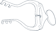 Ранорасширитель-ретрактор Йенсен, типа лира, тупой. Длина 102 мм