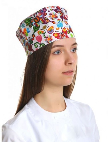 Шапка білий метелик 