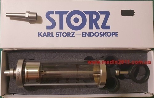 Шприц Жане Karl Storz (Карл Шторц) 27218LO стеляний 150 мл для урології та підключення до резектоскопу