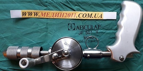 Дрель Aesculap (Аэскулап) FR10 ручная канюлированная для проводки спиц, нержавеющая сталь