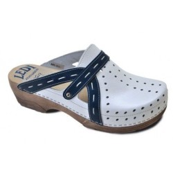 Сабо анатомічні LEDI Anatomic 311 білий/темно-синій