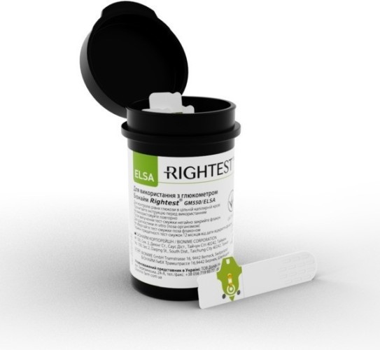 Тест-смужки контролю глюкози у крові Bionime Rightest ELSA (25 шт)