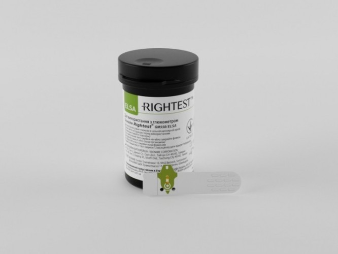 Тест-смужки контролю глюкози у крові Bionime Rightest ELSA (50 шт)