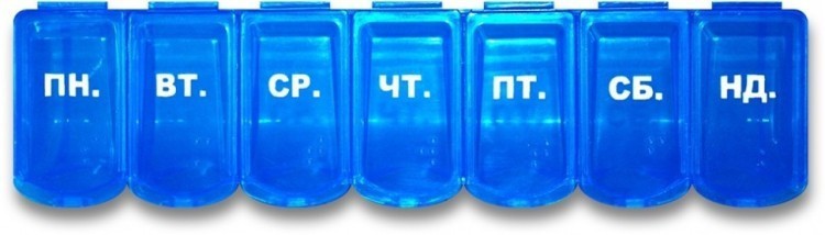 Органайзер для пігулок пластиковий лінійка-7 днів